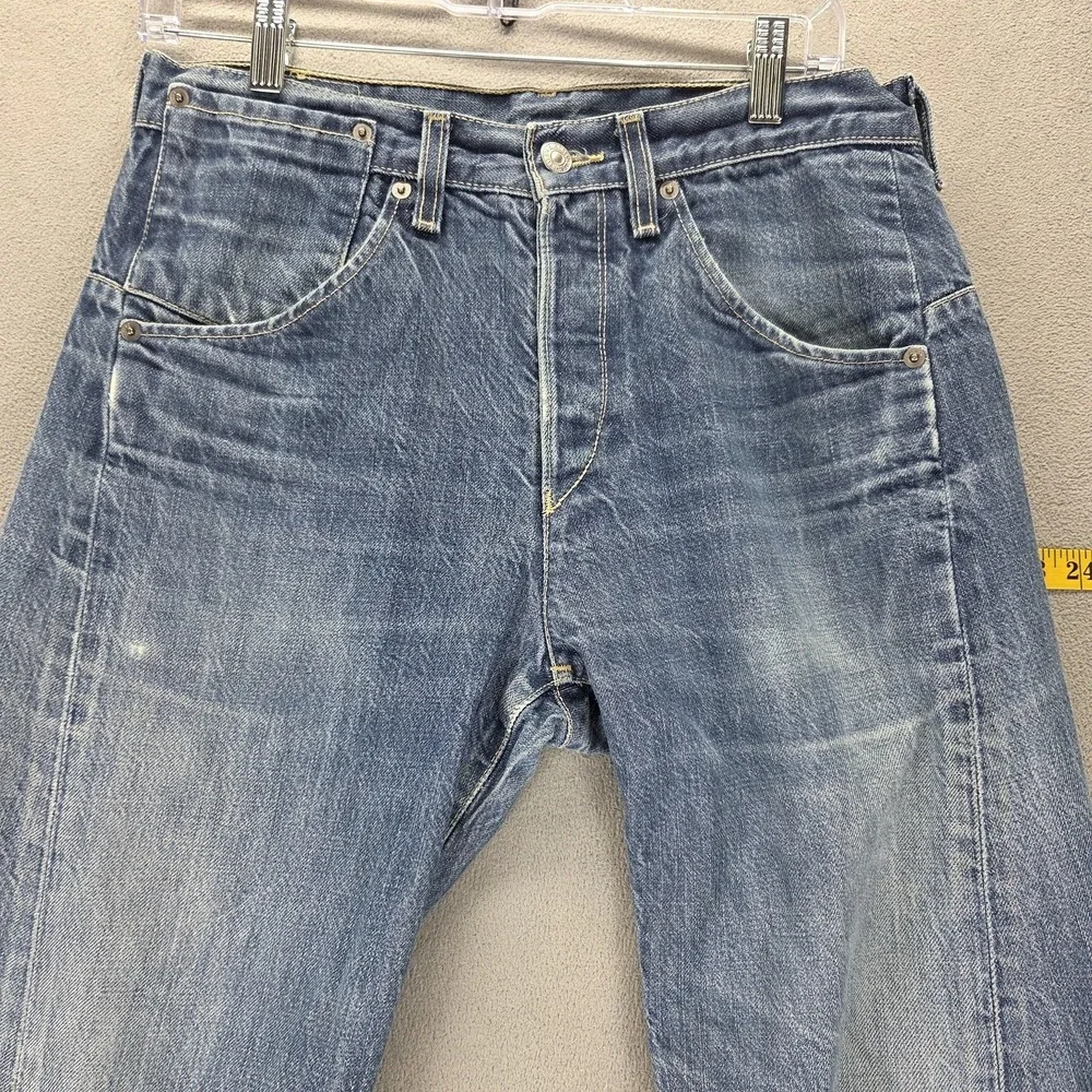 Vintage Levis Engineered Jeans Mens 30x32 Blue Twisted Button Fly Medium Wash